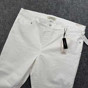 Liverpool Los Angeles Womens Gia Glider Ankle Skinny Jeans Bright White 22W Flaw